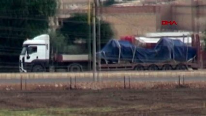 Suriye'den ırak'a giden konvoy, nusaybin'den görüntülendi