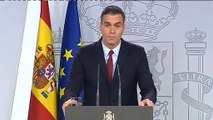 Vergonzoso mitin de Sánchez en Moncloa tras exhumar a Franco: «Hoy España cumple consigo misma»