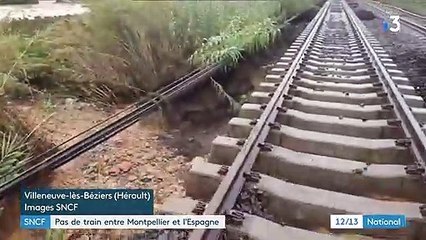 SNCF : le réseau endommagé par les intempéries entre Toulouse et Narbonne