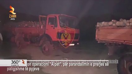 SEKUESTROHEN 200 M3 LËNDË DRUSORE DHE 8 KAMIONË NË SHKODËR