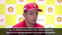 Ferrari's Leclerc aiming to go greener on and off the track