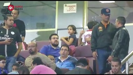 اه يا عيني .. تلخص حضور نجل نجم الزمالك مباراة جينيراسيون