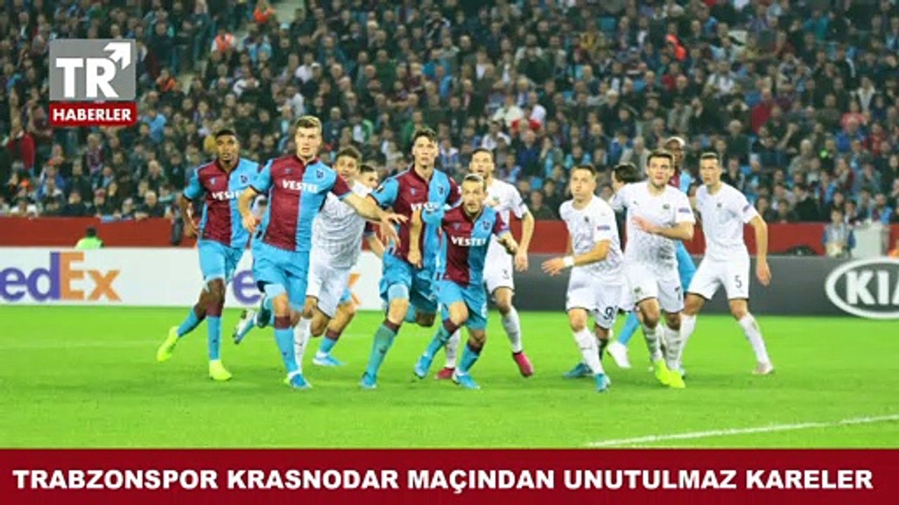 Trabzonspor - Krasnodar Maçından Unutulmaz Kareler
