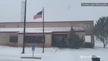 Wind and snow whip through Northern Texas for near-whiteout conditions