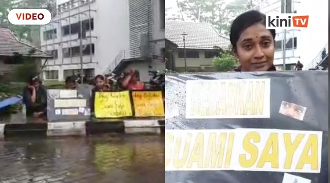 Isteri-isteri tahanan mogok lapar di luar Bukit Aman