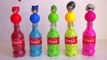 5 Pj Masks Bottles with Balls Beads, Learn Colors with Coca Cola Surprise Bottles Toy