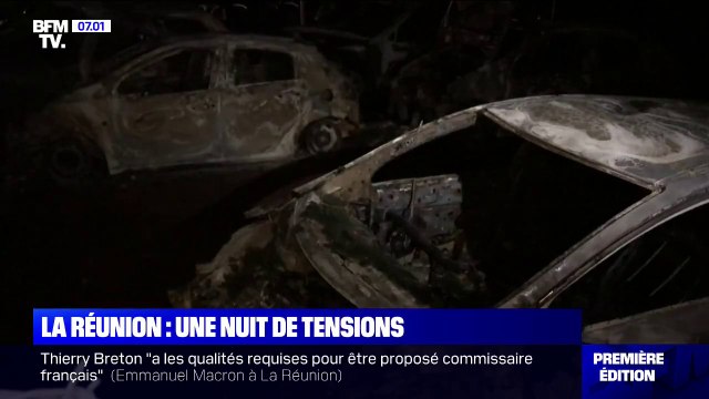 Au deuxième jour de la visite d'Emmanuel Macron à La Réunion, des tensions ont éclaté jeudi soir