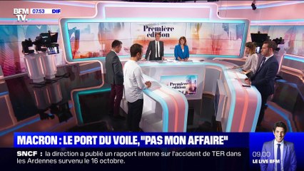L'édito de Jérémy Brossard: Macron, le port du voile, "pas mon affaire" - 25/10