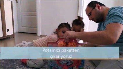 Havva Ravza ve Meryem ile Yeni oyuncağın paket açılması