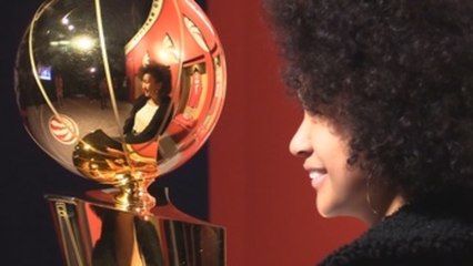 Los Raptors exhiben el trofeo Larry O'Brien y otros recuerdos a sus fans