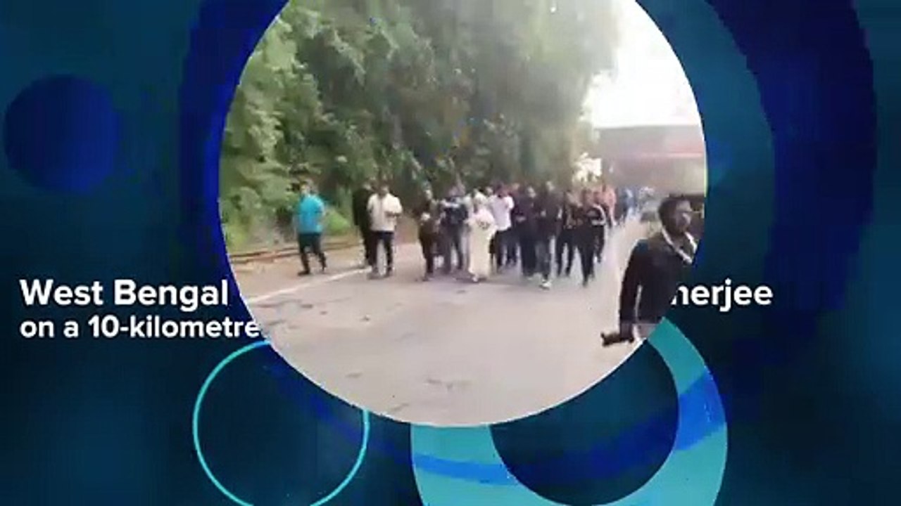 West Bengal Chief Minister Mamata Banerjee on a...