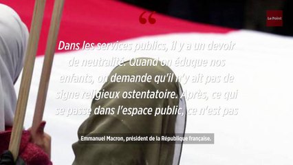 Voile dans l'espace public : « pas mon affaire », déclare Macron