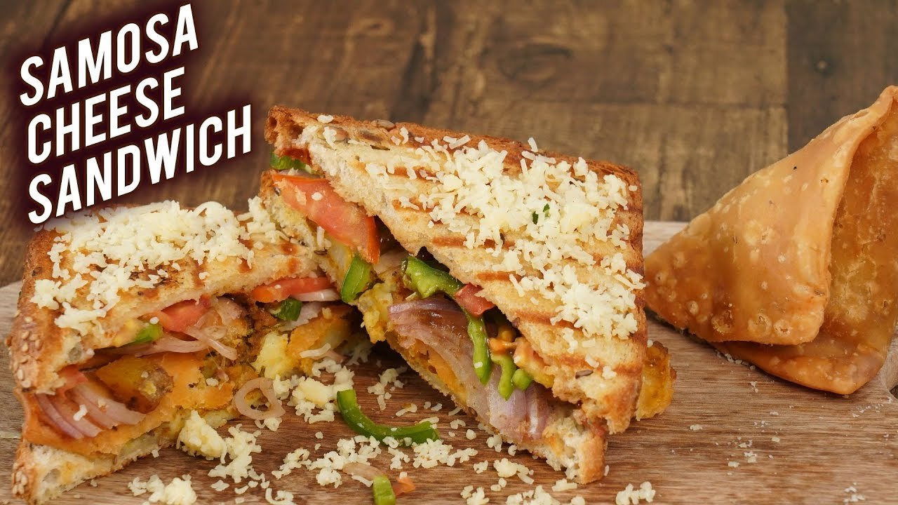 SAMOSA CHEESE SANDWICH | How To Make Grilled Sa...