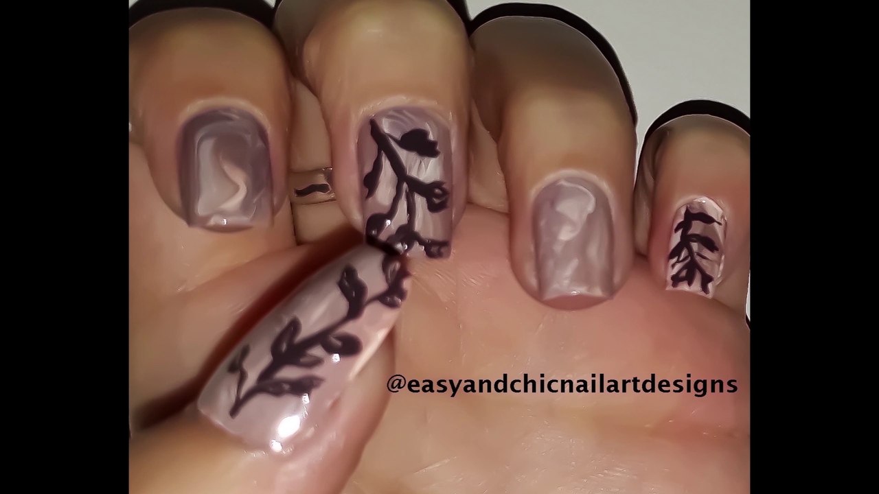 Easy Nail Art Design for Fall 2019-Nail Art Design 'Leaves'-Nail Art Design Tutorial