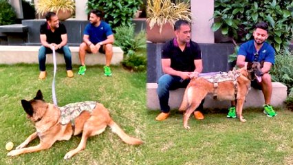 Pant visits Dhoni house |  தோனியை சந்தித்தார் ரிஷப் பண்ட்
