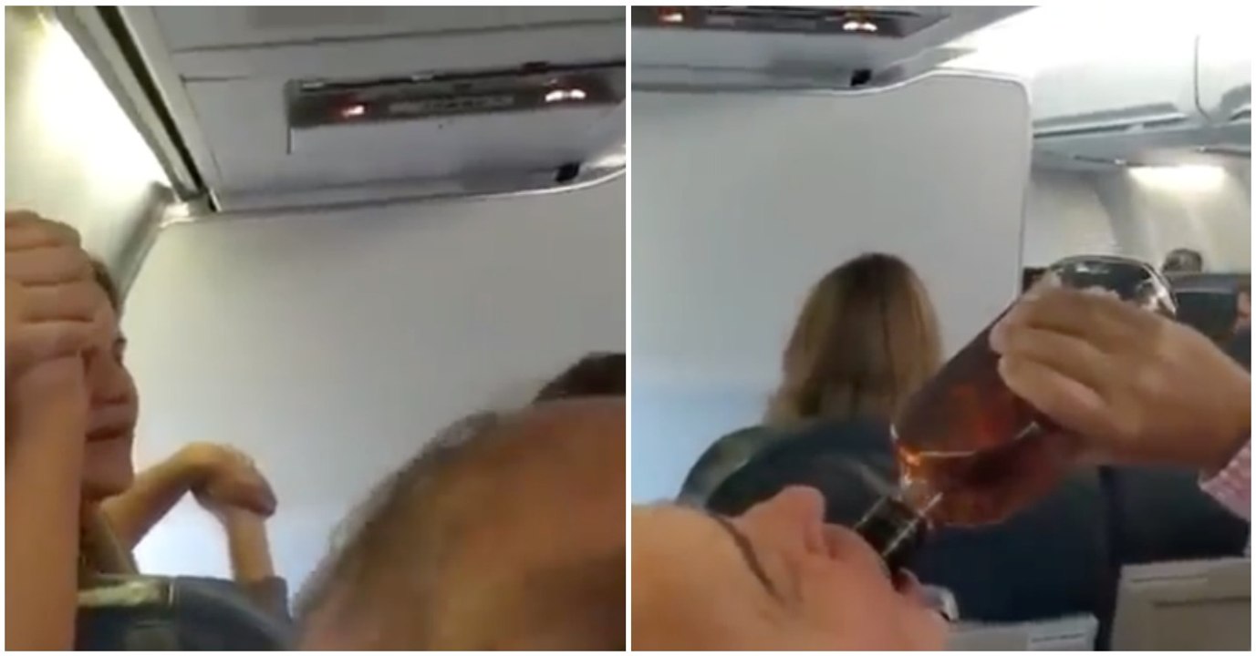 Motor de avião falha e várias pessoas rezam... já outras preferem "rezar" de outra maneira!