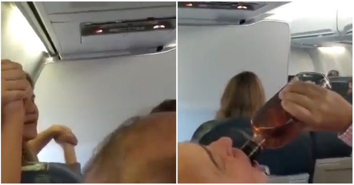 Motor de avião falha e várias pessoas rezam... já outras preferem rezar de outra maneira!