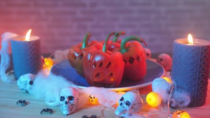 Recette d'Halloween : Poivrons monstrueux