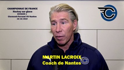 Hockey sur glace Interview Martin Lacroix Coach des Corsaires de Nantes (Clermont_VS_Nantes) 2019-10-19)