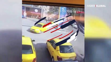 Kamyon 9 aracı böyle ezdi geçti