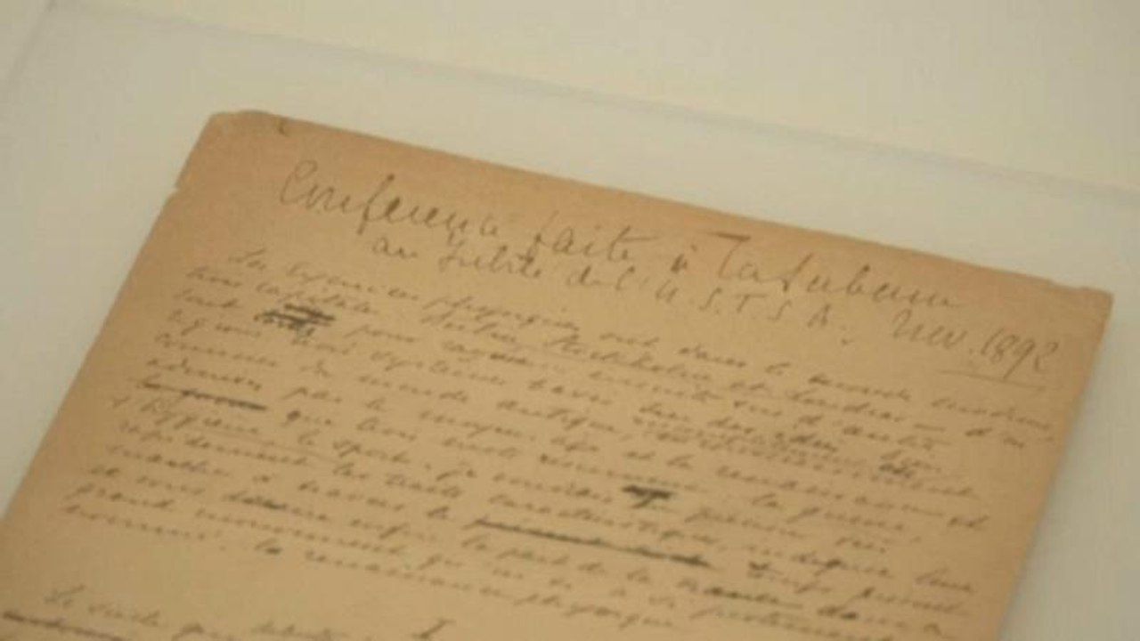 Manuscrito dos Jogos Olímpicos modernos vai a l...