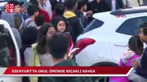 Esenyurt'ta okul önünde bıçaklı kavga!