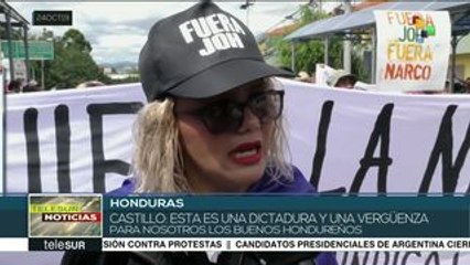 Policía reprime manifestación contra presidente de Honduras