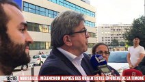 Mélenchon aux côtés des urgentistes grévistes de La Timone