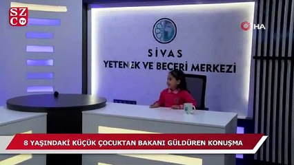 Küçük kızdan bakanı güldüren konuşma