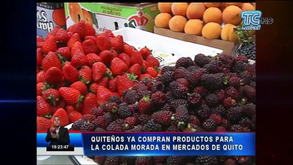 Se mantienen los precios de productos para la colada morada