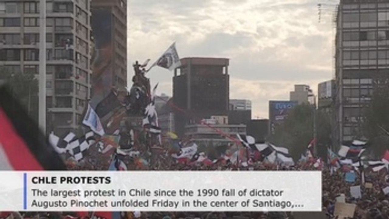 More than 1mn gather in Chile's capital for anti-government rally