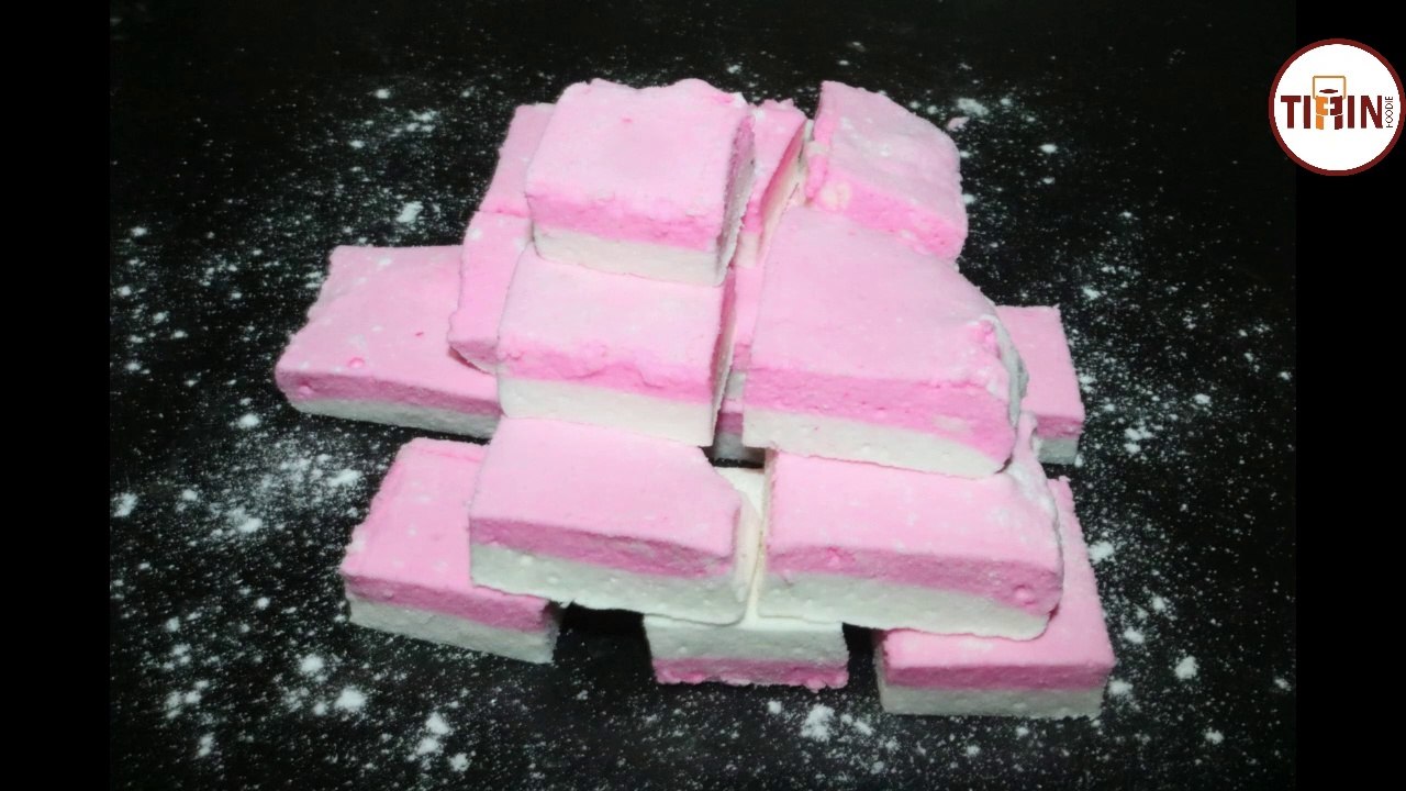 Marshmallow Recipe | Without Corn Syrup Marshmallow Recipe by Tiffin Foodie.