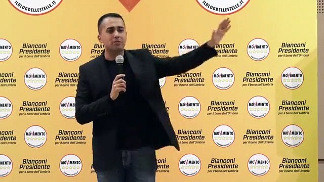 Umbria, Di Maio a Perugia per chiusura campagna elettorale (25.10.19)