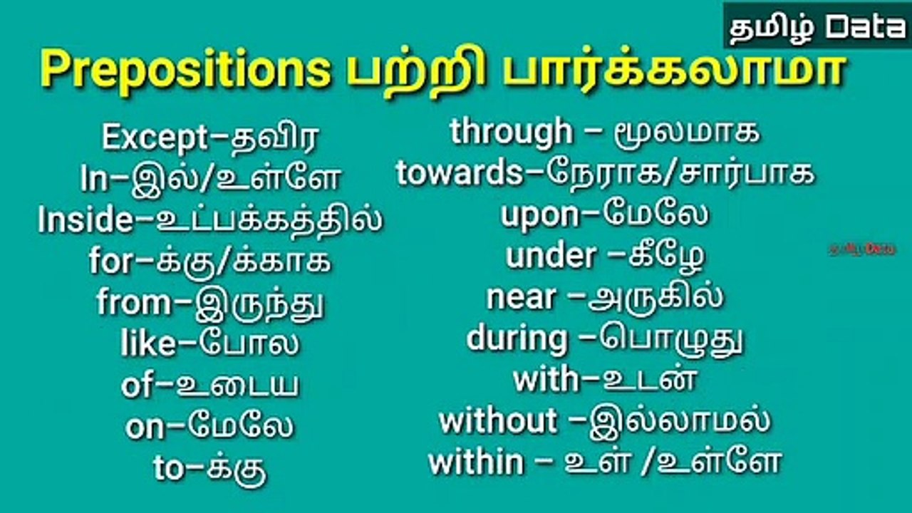 Preposition பற்றி தமிழில் விளக்கமாக பார்க்கலாம்