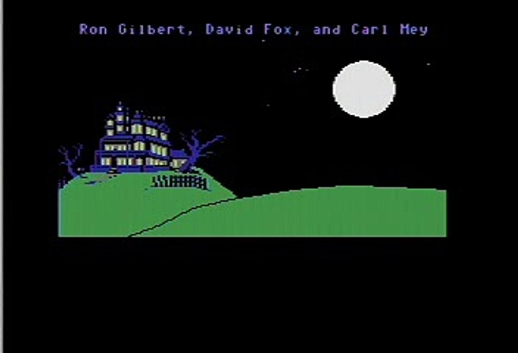 1987 Lucasfilm Games "Maniac Mansion" C-64 Version (Just the Intro!)