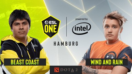 Dota2 - beastcoast vs. Wind and Rain - Game 1 - Lowerbracket - ESL One Hamburg 2019