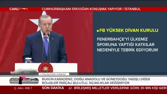 #CANLI Erdoğan Fenerbahçe Yüksek Divan Kurulu Toplantısında