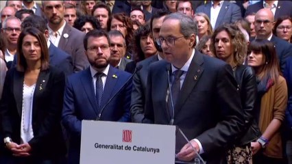 Quim Torra avisa de que lo volverán a hacer: "Spain, sit down and talk"