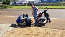 Homem fica ferido ao cair de moto na marginal da BR-467