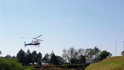 Helicóptero chega a Cascavel com vítima de grave acidente