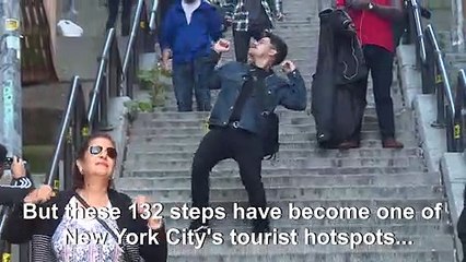 Tourists from all over the world flock to 'Joker' stairs in the Bronx