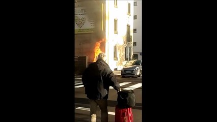 Manifestation des gilets jaunes à Epinal : des poubelles brpulent en marge du cortège