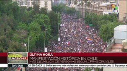 Pueblo chileno protagoniza una manifestación histórica en la capital