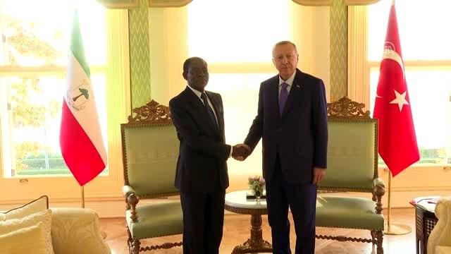 Cumhurbaşkanı Erdoğan, Ekvator Ginesi Cumhurbaşkanı Mbasogo ile görüştü