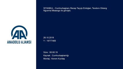 Cumhurbaşkanı Erdoğan, Ekvator Ginesi Cumhurbaşkanı Mbasogo ile görüştü - İSTANBUL