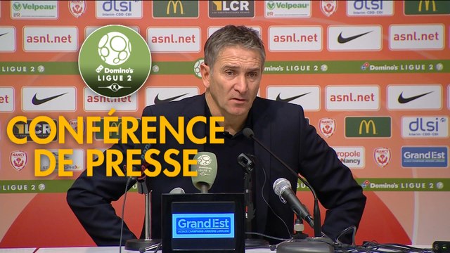 Conférence de presse AS Nancy Lorraine - RC Lens (0-0) : Jean-Louis GARCIA (ASNL) - Philippe MONTANIER (RCL) - 2019/2020
