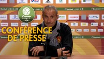 Conférence de presse Rodez Aveyron Football - FC Chambly (2-0) : Laurent PEYRELADE (RAF) - Bruno LUZI (FCCO) - 2019/2020