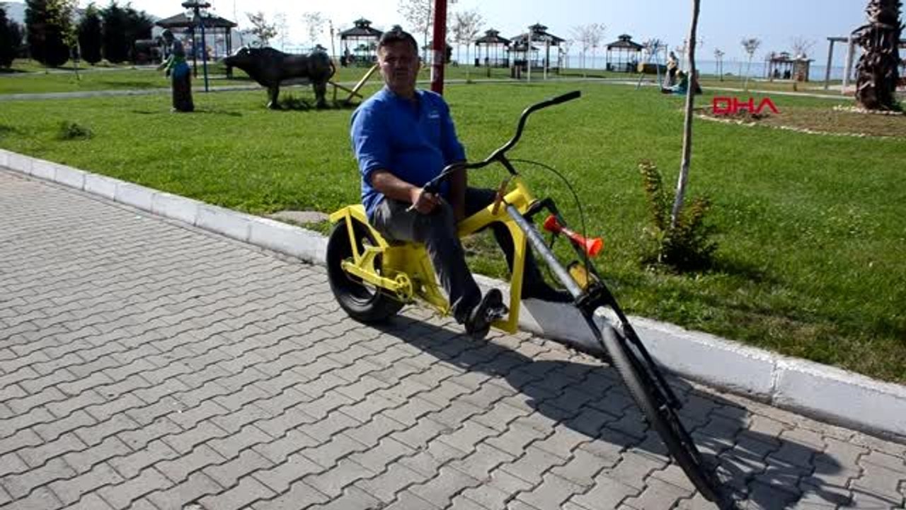 Zonguldak otomobil lastiğinden bisiklet yaptı - Dailymotion Video