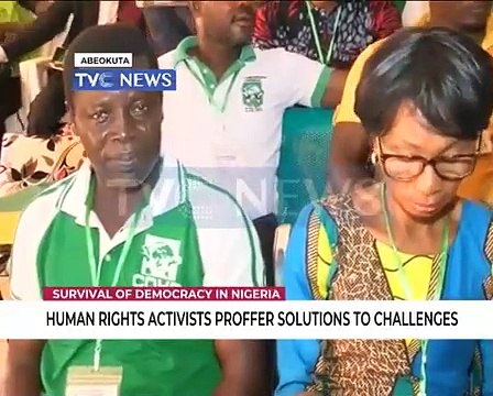 Human Rights Activists proffer solutions to challenges facing democracy