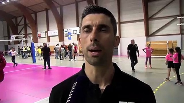 André Sa après la victoire d'Istres Provence Volley contre Vitrolles